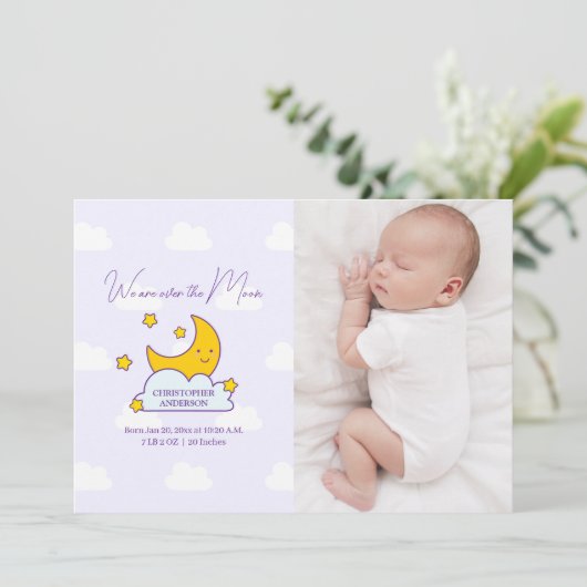 私たちは月2の写真の誕生の発表の上にいる 案内状 (スタンド正面)