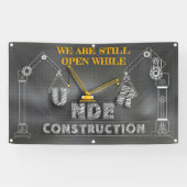 私たちは未だに建築旗の下で開いている 横断幕 (横)