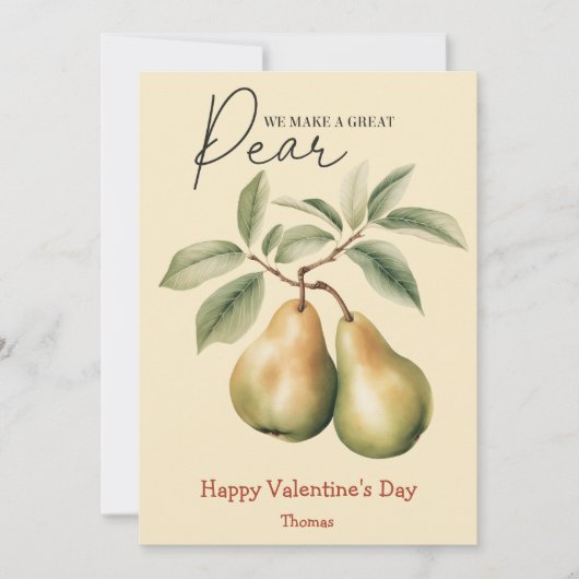 私たちは梨の素晴らしバレンティおもしろいンの日を作る シーズンカード (正面)