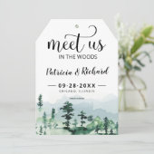 私たちは森の屋外の結婚式でデートを保存 (スタンド正面)