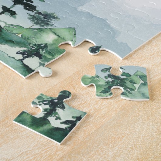 私たちは森の屋外の結婚式でデートを保存 ジグソーパズル (側面)