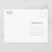 私たちは森の屋外の結婚式でデートを保存 ポストカード (裏面)