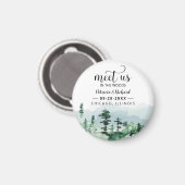 私たちは森の屋外の結婚式でデートを保存 マグネット (正面/裏面)