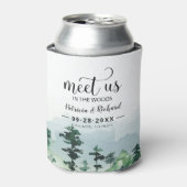 私たちは森の屋外の結婚式でデートを保存 缶クーラー (缶正面)