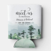 私たちは森の屋外の結婚式でデートを保存 缶クーラー (裏面)