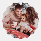 私たちは楽しいクリスマスの可愛い写真を望む オーナメントカード (裏面)