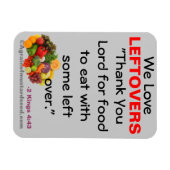 私たちは残りのバイブル引用文磁石が大好き マグネット (横)