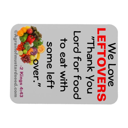 私たちは残りのバイブル引用文磁石が大好き マグネット (横)