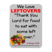 私たちは残りのバイブル引用文磁石が大好き マグネット (縦)