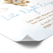 私たちは気球の夜遅くのおむつを待つことができる ポスター (角)