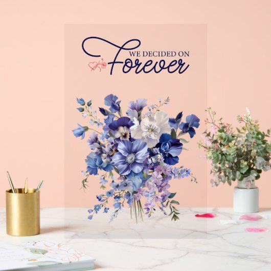 私たちは永遠にアクリル引用文のサインを決めた アクリルサイン (ウェディング)