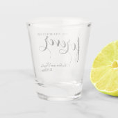 私たちは永遠にエレガントな結婚式を決めた ショットグラス (裏面)