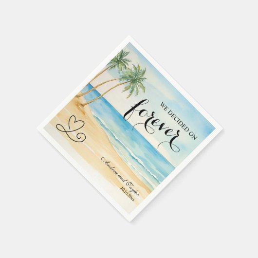 私たちは永遠にエレガントな結婚式を決めた スタンダードカクテルナプキン (角)