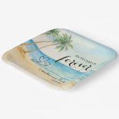 私たちは永遠にエレガントな結婚式を決めた ペーパープレート (傾斜あり)