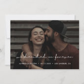 私たちは永遠にミニマルなモダン写真を選んだ 案内状 (正面)