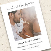 私たちは永遠に写真婚約を決めた 案内状