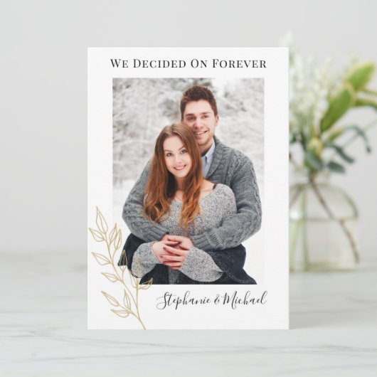 私たちは永遠に写真婚約発表を決めた 招待状 (スタンド正面)
