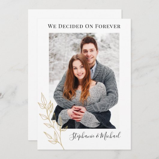 私たちは永遠に写真婚約発表を決めた 招待状 (正面/裏面)