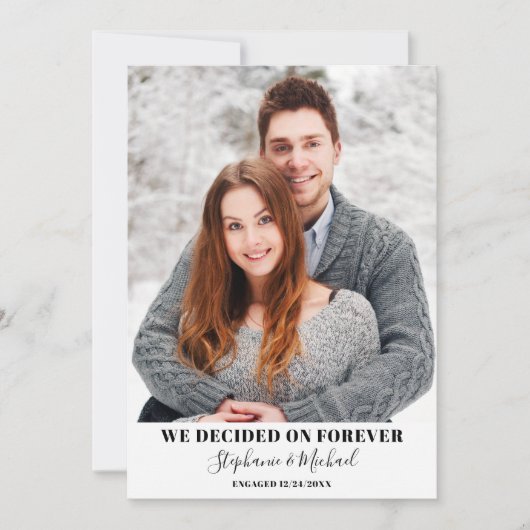 私たちは永遠に写真婚約発表を決めた 招待状 (正面)