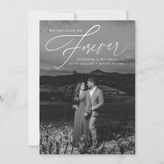 私たちは永遠に婚約発表を決めた 招待状 (正面)