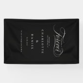 私たちは永遠に決めた！エレガント、結婚のバナー 横断幕 (横)