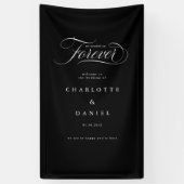 私たちは永遠に決めた！エレガント、結婚のバナー 横断幕 (縦)