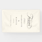 私たちは永遠に決めた!エレガント、結婚のバナー 横断幕 (横)