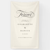 私たちは永遠に決めた!エレガント、結婚のバナー 横断幕 (縦)