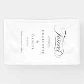 私たちは永遠に決めた！エレガント、結婚のバナー 横断幕 (横)