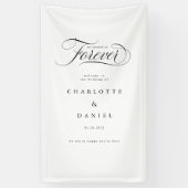 私たちは永遠に決めた！エレガント、結婚のバナー 横断幕 (縦)