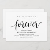 私たちは永遠に決めた、婚約パーティ招待状 招待状 (正面/裏面)