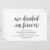 私たちは永遠に決めた、婚約パーティ招待状 招待状 (正面/裏面)