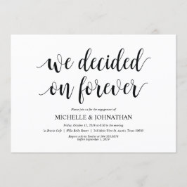 私たちは永遠に決めた、婚約パーティ招待状 招待状