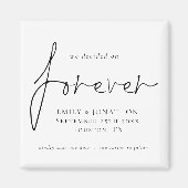 私たちは永遠に白い日付を保存することに決めた マグネット (正面)