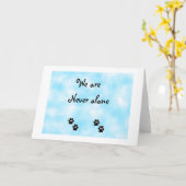 私たちは決して一人でグリーティングカードを持たない カード (黄色い花)