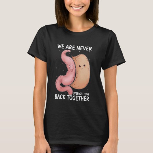 私たちは決して肥満児と一緒に戻らない Tシャツ (正面)