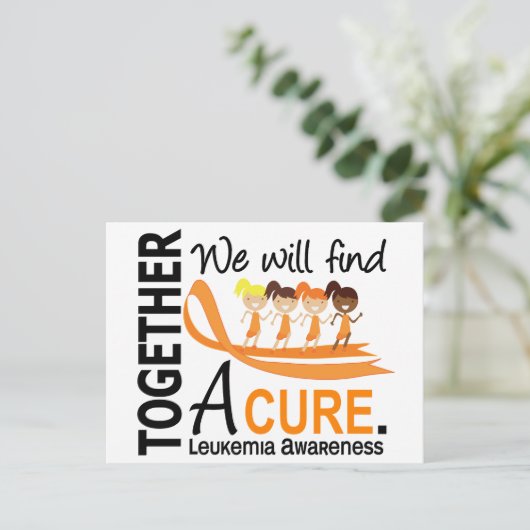 私たちは治癒白血病を発見する ポストカード (スタンド正面)