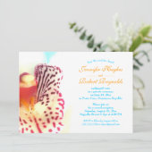 私たちは浜辺で結婚しました　結婚のお知らせ 招待状 (スタンド正面)