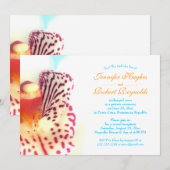 私たちは浜辺で結婚しました　結婚のお知らせ 招待状 (正面/裏面)