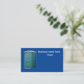 私たちは清潔でレンタルポータブルトイレ黄色い標識 名刺 (スタンド正面)