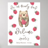 私たちは熊とベリー赤ちゃんシャワーを心待ちできる ポスター (正面)