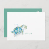 私たちは熱帯ウミガメのクリスマスを移動した シーズンポストカード (正面/裏面)