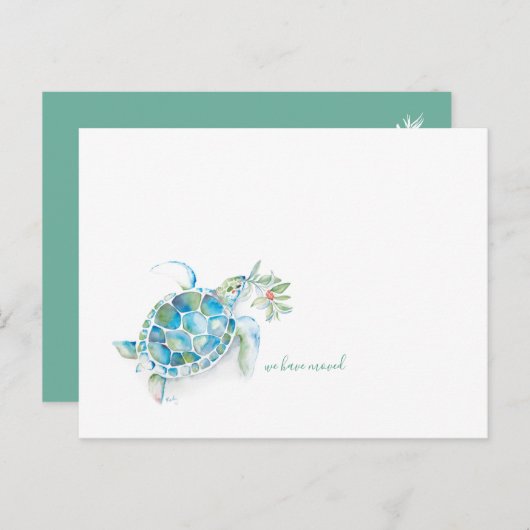 私たちは熱帯ウミガメのクリスマスを移動した シーズンポストカード (正面/裏面)