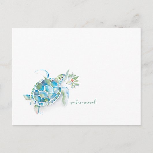 私たちは熱帯ウミガメのクリスマスを移動した シーズンポストカード (正面)