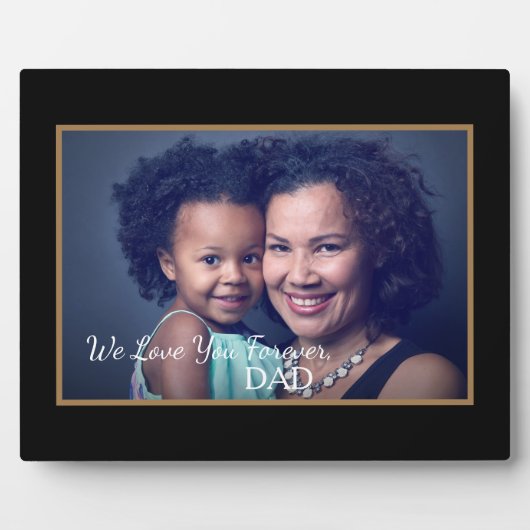 私たちは父を愛するパパフォトドーターパーソナライズ フォトプラーク (正面)