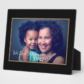 私たちは父を愛するパパフォトドーターパーソナライズ フォトプラーク (側面)