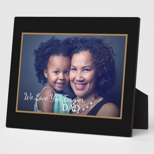 私たちは父を愛するパパフォトドーターパーソナライズ フォトプラーク (側面)