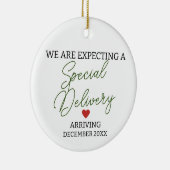私たちは特別出産妊娠を期待している セラミックオーナメント (右)