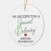 私たちは特別出産妊娠を期待している セラミックオーナメント (左)