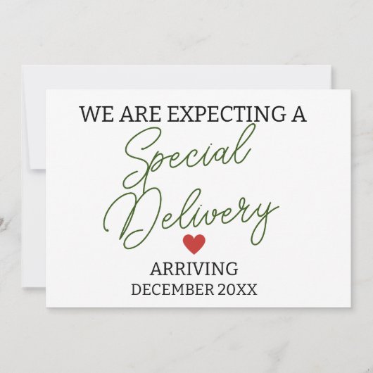 私たちは特別出産妊娠を期待している 案内状 (正面)